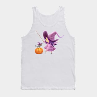 Little witch with her cat Tank Top